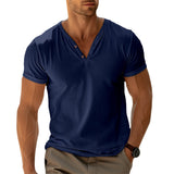 Camisa Henley - Úzky Strih Pohyb